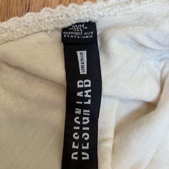 Design Lab cream colored short sleeve crop top M - Picture 3 of 6